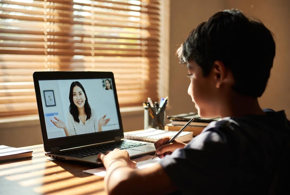 Student in a private 1-on-1 online ELA tutoring session — customized writing and English coaching for grades K–12 at Learn To Write Now