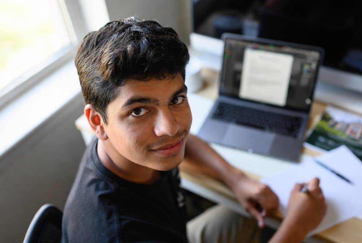 Student studying SAT and ACT verbal prep — online test prep classes for grades 8–11 at Learn To Write Now